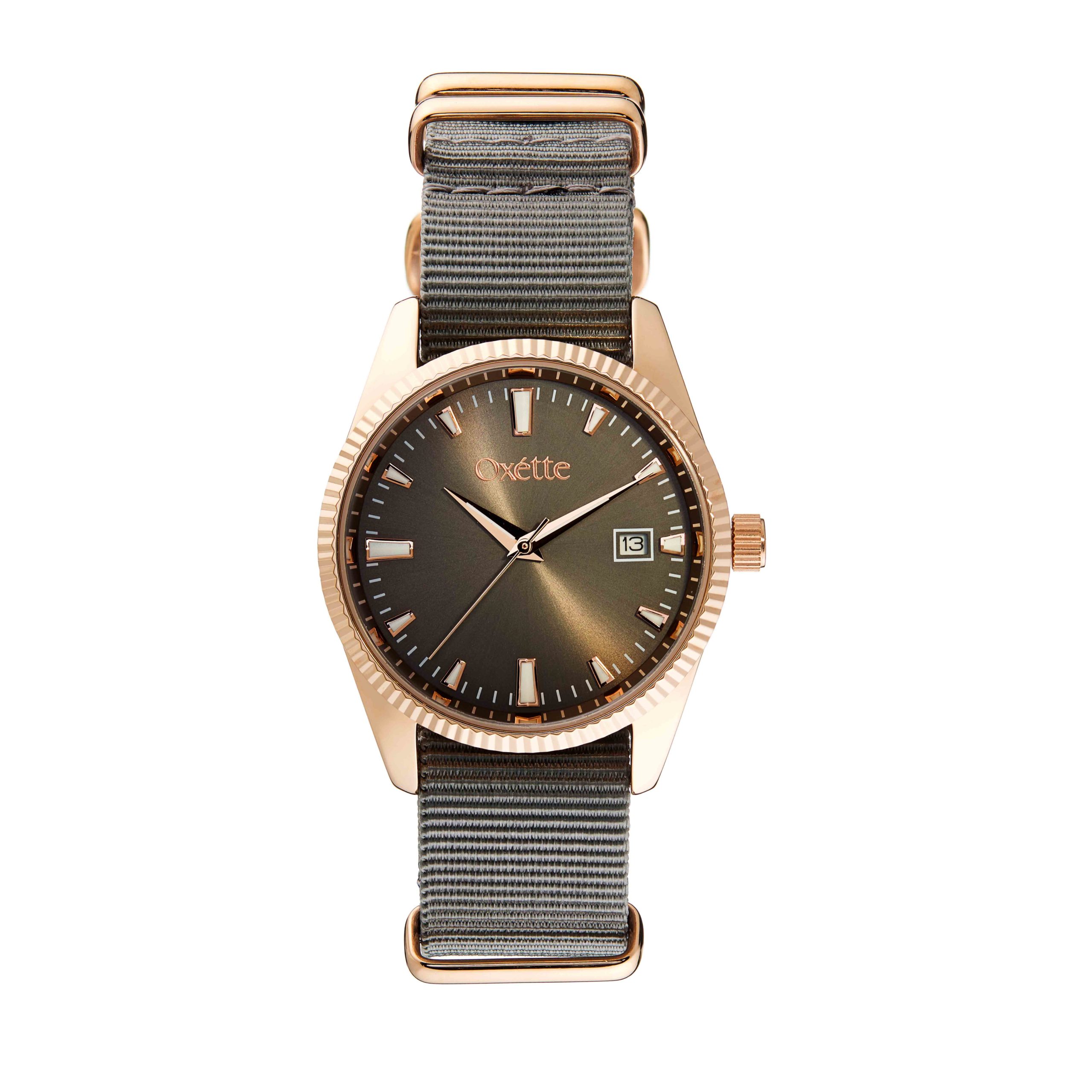 11X65-00237 Ρολόι Velvet με γκρι nylon λουράκι και γκρι καντράν