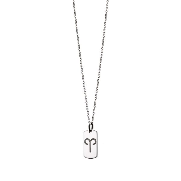 Oxette Engrave Me Necklace (Small Tag with Zodiac Sign)