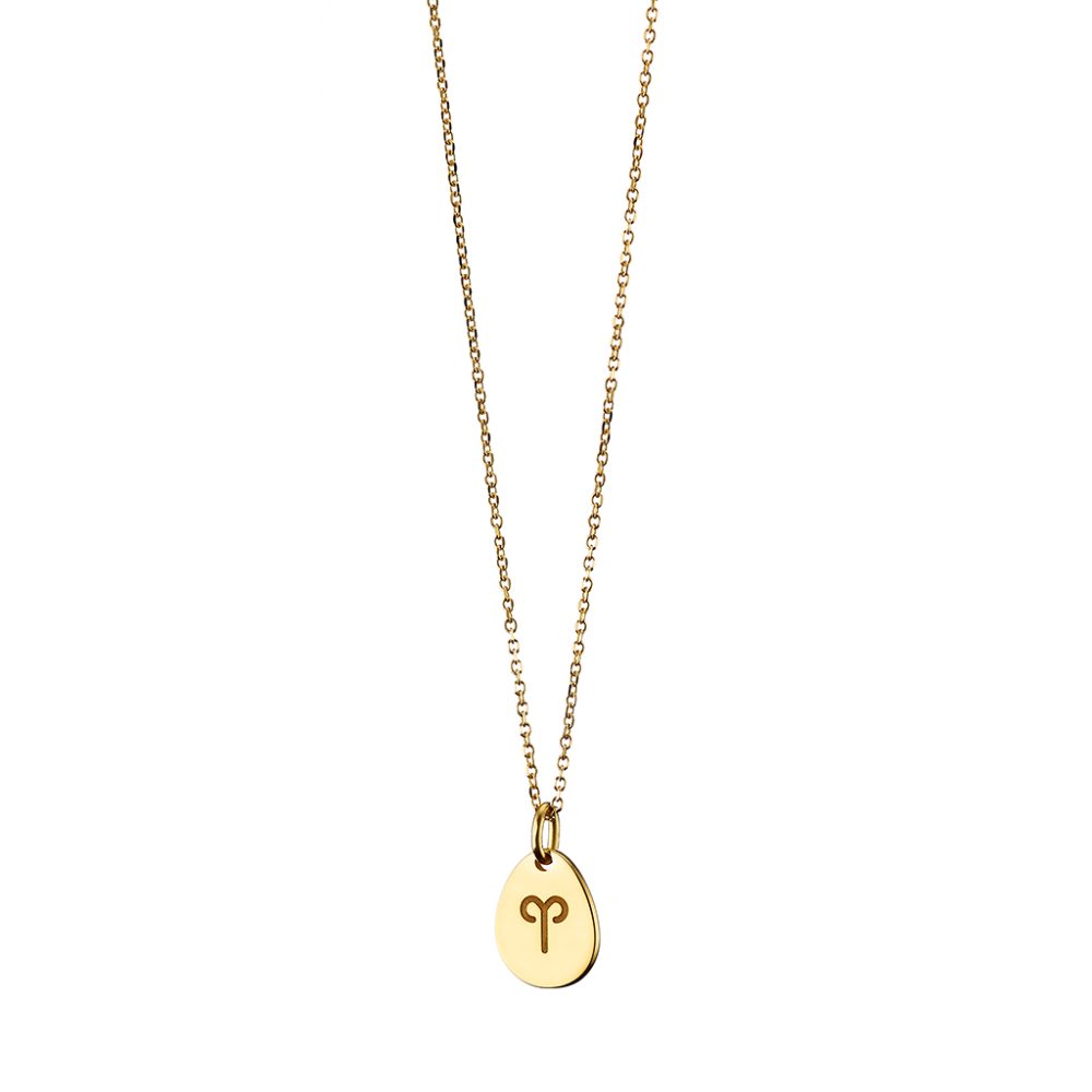 Oxette Engrave Me Necklace (Small Shell with Zodiac Sign)