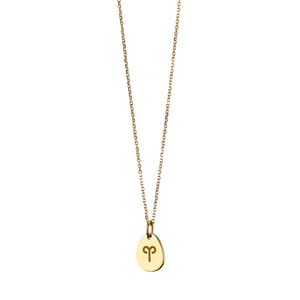 Oxette Engrave Me Necklace (Small Shell with Zodiac Sign)