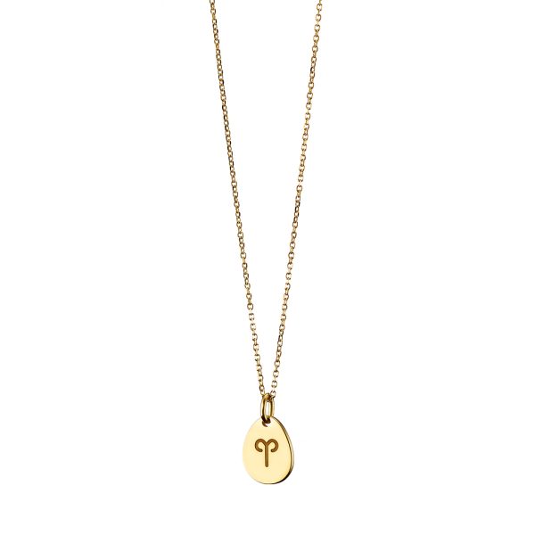 Oxette Κολιέ Engrave Me (Small Shell with Zodiac Sign)