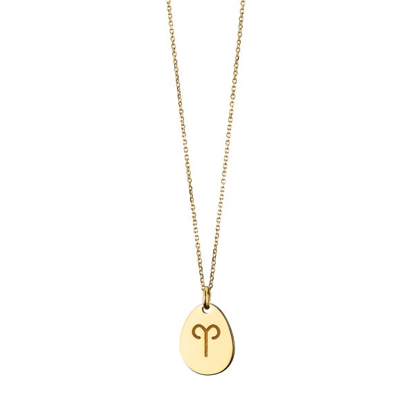 Oxette Engrave Me Necklace (Medium Shell with Zodiac Sign)