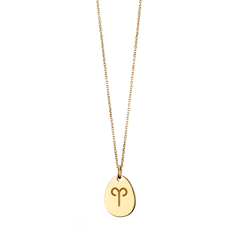 Oxette Engrave Me Necklace (Medium Shell with Zodiac Sign)