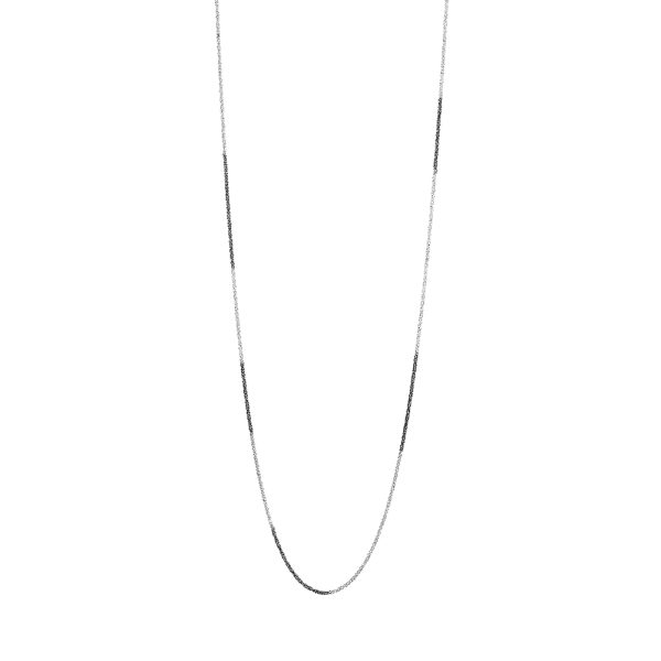 Shadow silver two-tone chain necklace