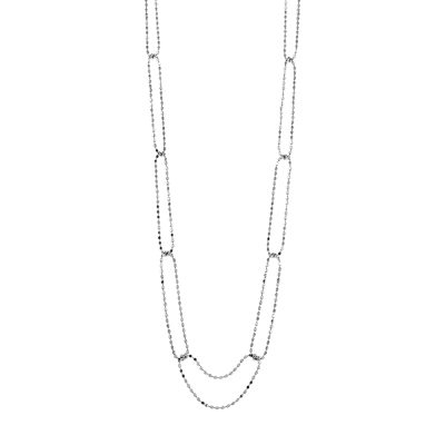 Melody silver necklace with chains 88 cm