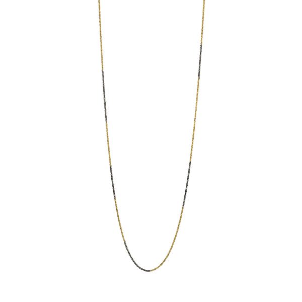 Shadow silver two-tone chain necklace