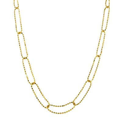 Melody silver gold plated necklace with chains 44 cm