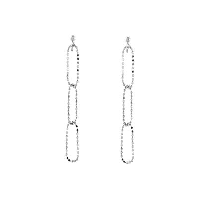 Melody silver earrings with 9 cm chains