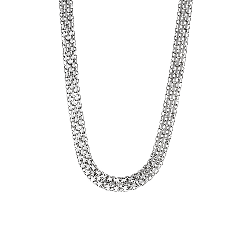Alliance necklace metallic silver chain