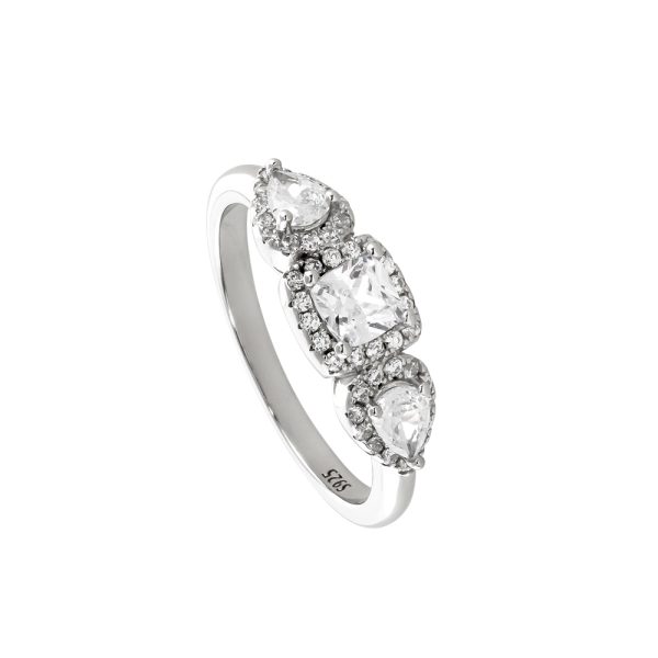 Kate ring Gifting silver with white zircons