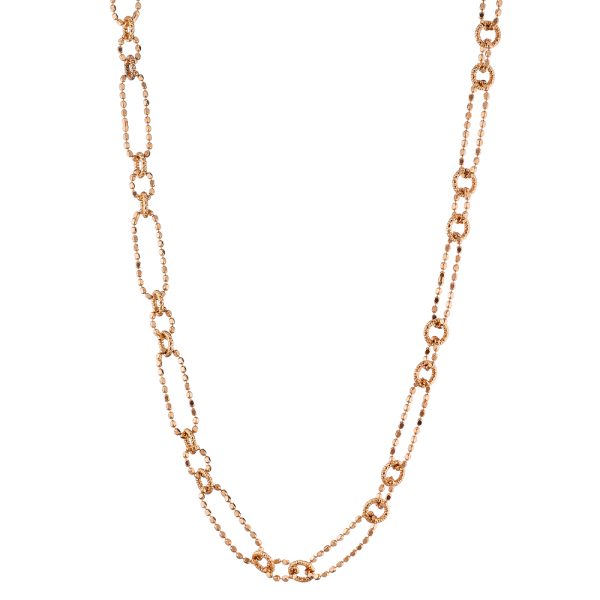 Dark Romance silver rose gold necklace with links and chains