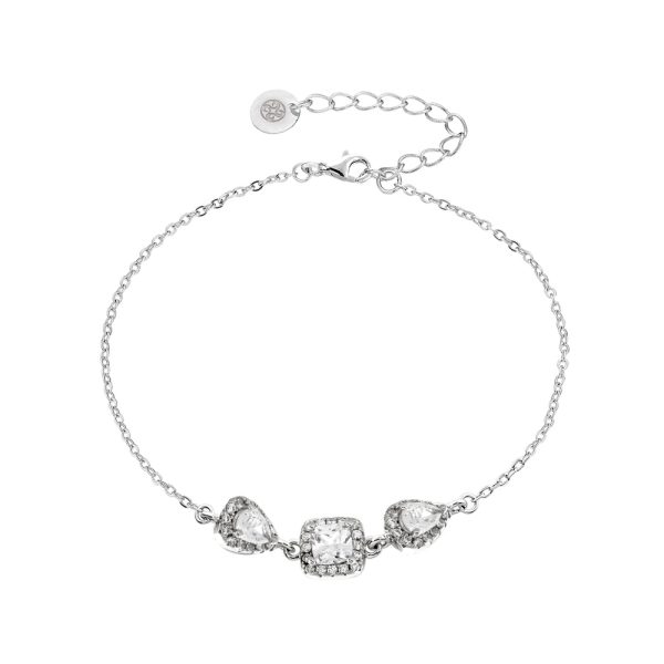 Kate bracelet Gifting silver with white zircons