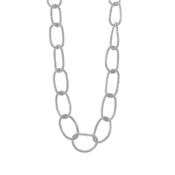 Fight necklace silver long chain 110 cm