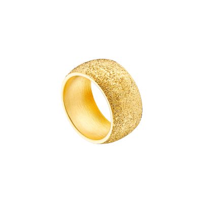 Δαχτυλίδι Golden Dust ασημένιο επίχρυσο 1 cm