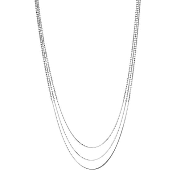 Sirene silver necklace with three chains