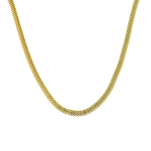 Success necklace silver gold plated braided chain 0.5 cm