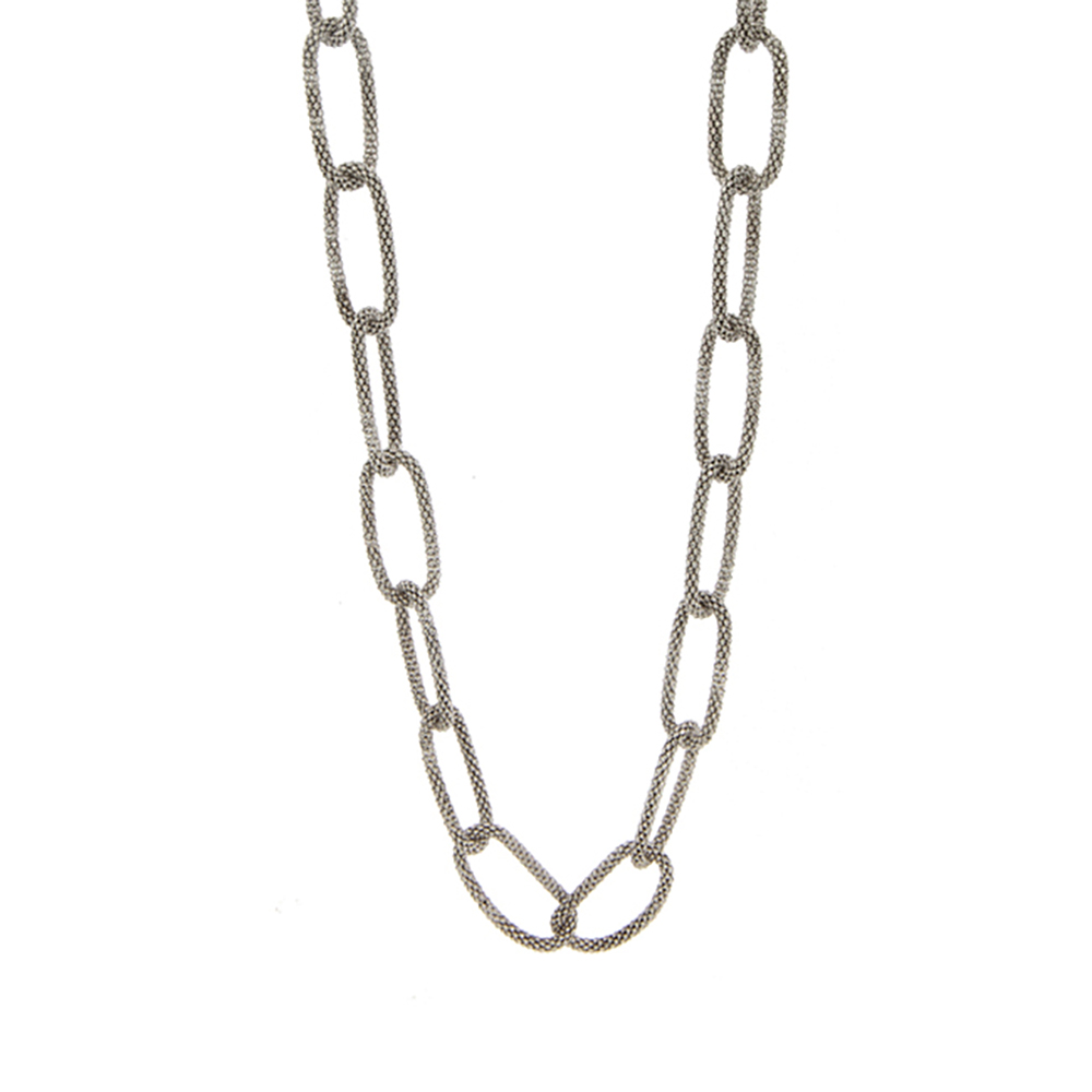 Fight necklace silver long chain 110 cm - Oxette