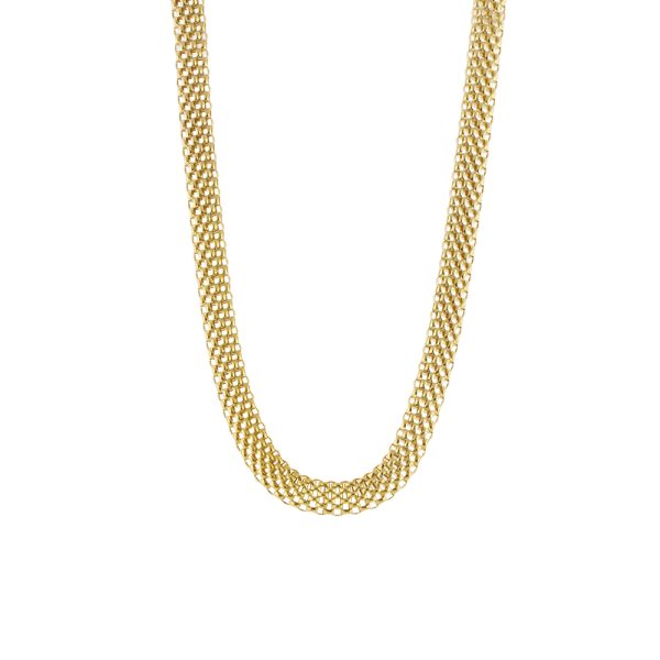 Success necklace silver gold plated braided chain 0.7 cm