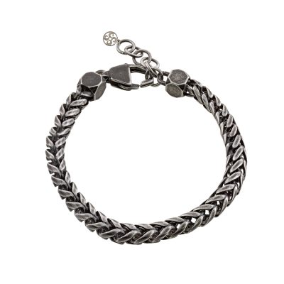 Βραχιόλι Natrix ατσάλινο gun metal αλυσίδα unisex 16.5 cm