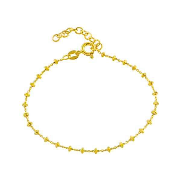Silver gilded chain bracelet 16 cm