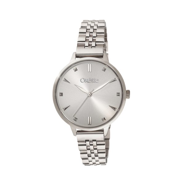 Subway watch with steel bracelet and silver dial