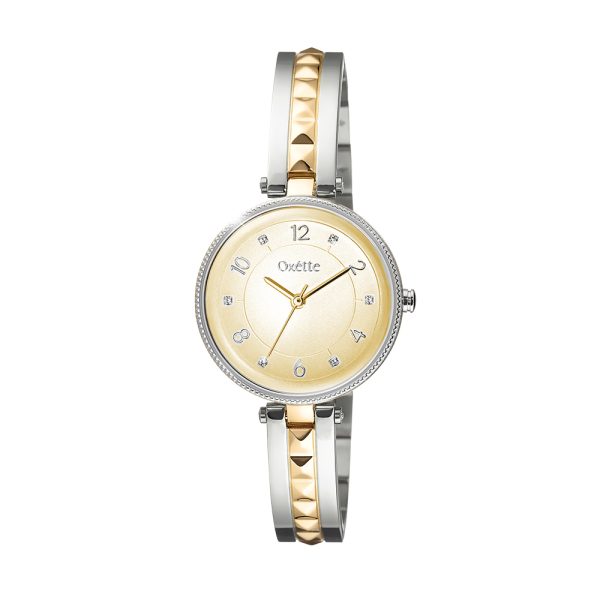 Metropolitan watch with two-tone steel bracelet and gold dial