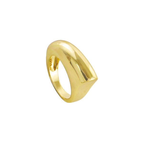 Δαχτυλίδι Sirene ασημένιο επίχρυσο 0.8 cm