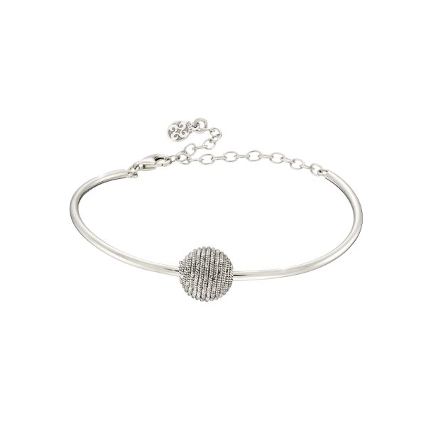 Panorama silver bracelet with sphere element
