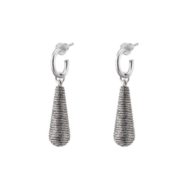 Panorama silver drop earrings
