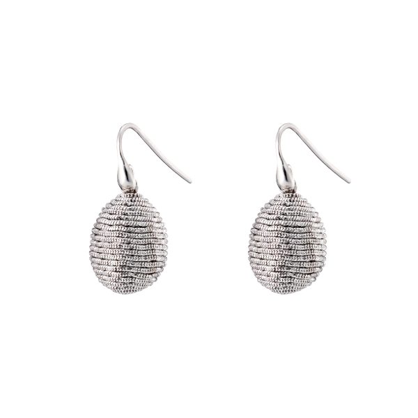 Panorama silver earrings with oval element