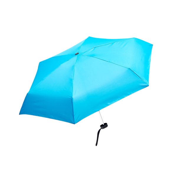Light blue split rain umbrella with case