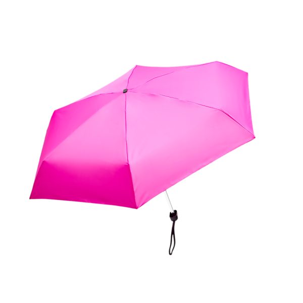 Magenta split rain umbrella with case