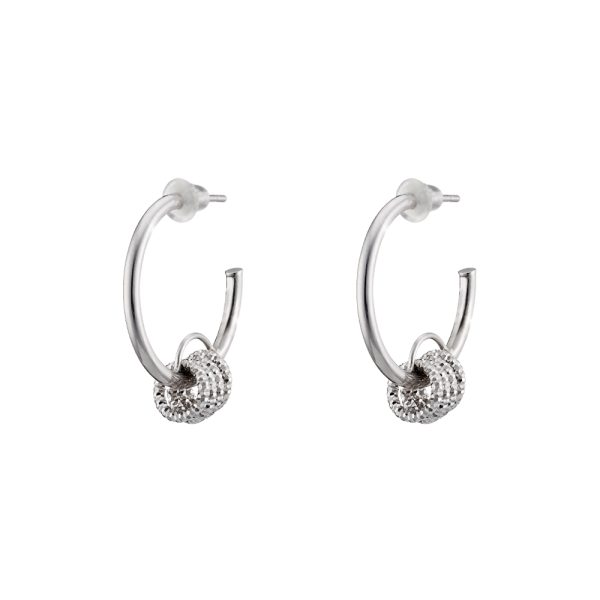 Panorama earrings silver hoops with hoops