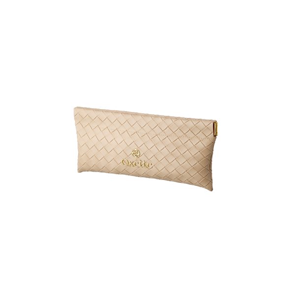 Beige Multi-Purpose Case with gold logo 18 x 9.5 cm