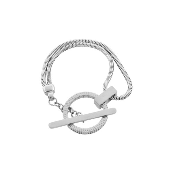 Extravaganza steel double link bracelet