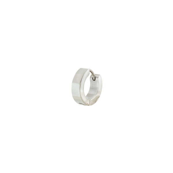 Men's steel single hoop earring