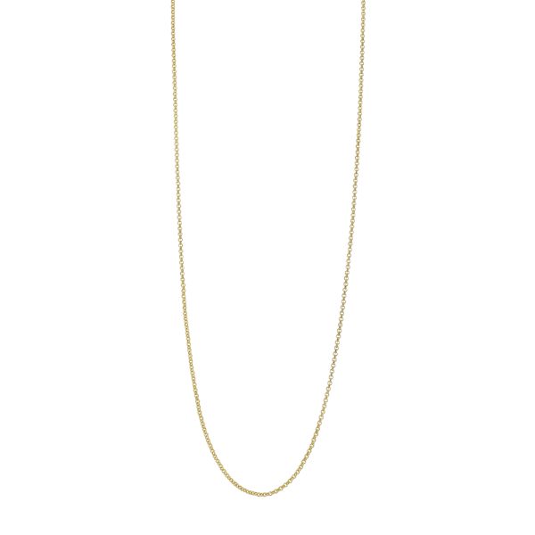 Chain metal gold-plated rolo thin 90 cm