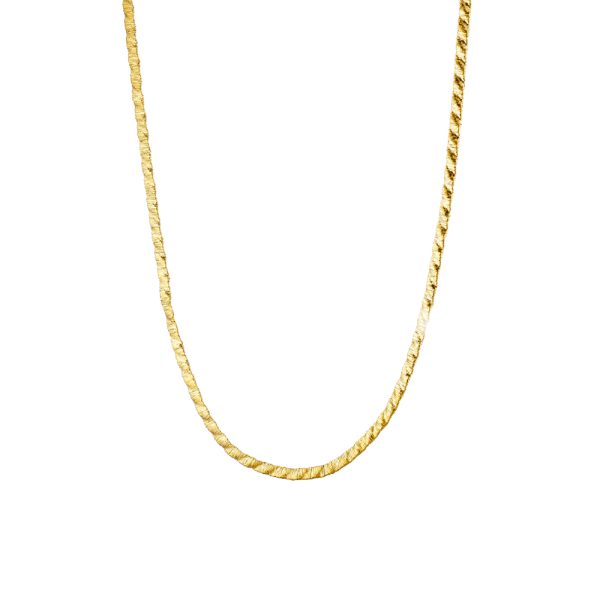 Success necklace silver gold-plated wavy chain thin 0.4 cm
