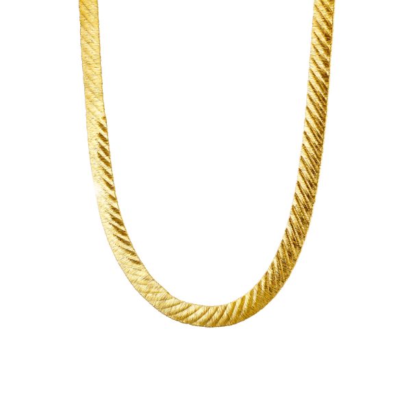 Success necklace silver gold-plated wavy chain 1 cm