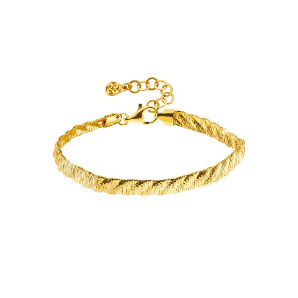 Success bracelet silver gold-plated wavy chain thin 0.6 cm